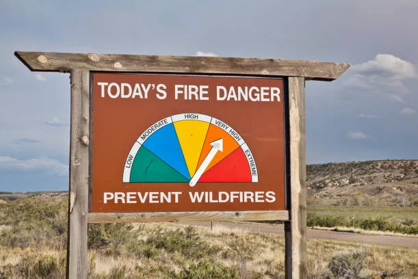 fire danger sign